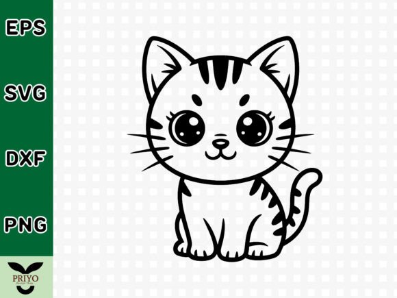 Cute Baby Cat Sitting SVG