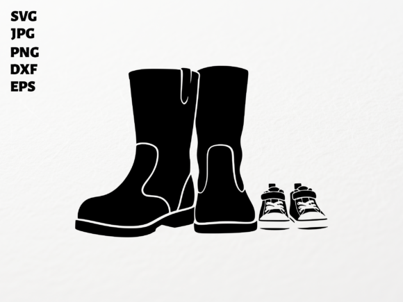 Daddy Boots Baby Shoes SVG for Cricut
